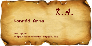 Konrád Anna névjegykártya